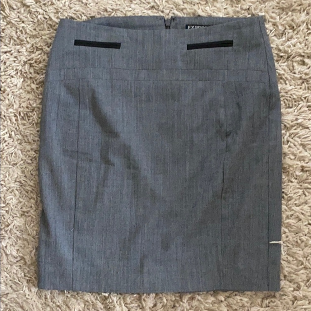 Express gray pencil skirt